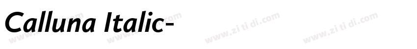 Calluna Italic字体字体转换